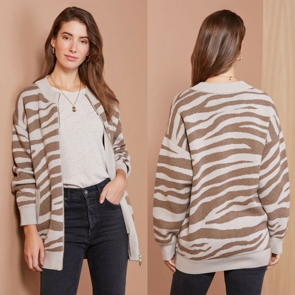 Varley Sweaters - Varley Mayberry Wool Blend Zip Front Cardigan